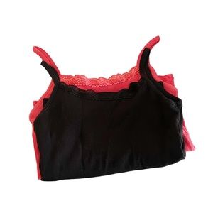Duo black & pink cami’s